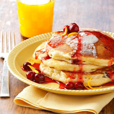 Orange Cranberry Pancake Combo